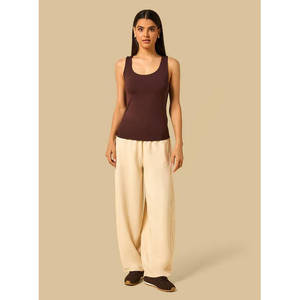 Camiseta Deportiva de Punto Básica para Mujer, Transpirable, Elástica, Cómoda, Anti-Pilling, Talla Única, Ropa Deportiva Informal OEM - Product Image 2