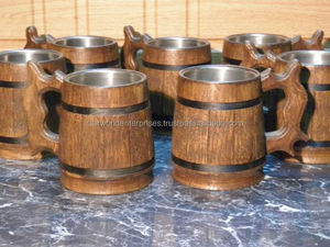 Gobelet en bois fait à la main pour ours café cuisine table verres tasses écologique _ prix en vrac - Product Image 6