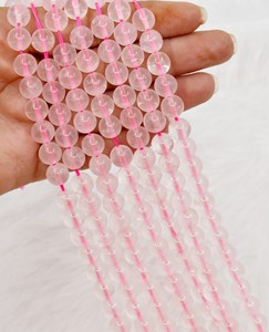 Cuentas Redondas Sueltas de Cuarzo Rosa Certificado de Color Rosa, Calidad AAA, Naturales, Curativas, de 8 mm, Anshul Impex, para Fabricación de Joyas y Meditación, Más Vendidas - Product Image 2