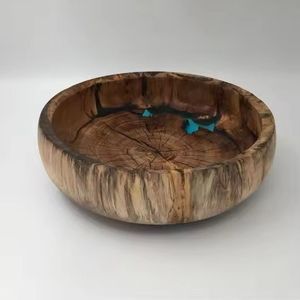 Trending Design Table Decorative Wooden <b>Bowl</b> Premium Quality Round Shape for Hot Selling Resin <b>Bowls</b> Handmade - Product Image 5