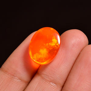 Ópalo Naranja Etíope Natural, Corte Ovalado Cabujón, Ópalo de Fuego de Alta Calidad, Joyería Suelta, Tamaño Calibrado 16.0x12.0x6.7mm, 6.8 Quilates - Product Image 5