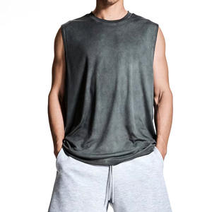 Pakistan Made Gym Débardeurs Qualité Premium Matériau Respirant Haute Qualité Sans Manches Hommes Débardeur Motif Blanc Singlet - Product Image 3