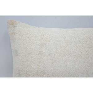 Beige Ikat Toile <b>Patchwork</b> Wool Pillow 16x24 Inch Vintage Pattern Decorative Accent Cushion for <b>Bedding</b> Sofa and Floor Use - Product Image 2