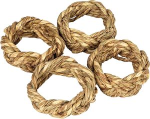 ห่วงผ้าเช็ดปากถักปอกระเจาทรงกลมสำหรับชิ้นกลางโต๊ะงานปาร์ตี้ที่มีเอกลักษณ์ของตกแต่งบ้าน - Product Image 5