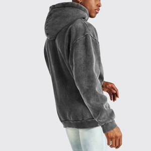 Sudadera con capucha unisex personalizada, estilo vintage, ligera, con efecto desgastado por el sol, con cremallera, oversize, lavado ácido, talla grande, de forro polar, moda urbana para - Product Image 2