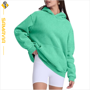 เสื้อสเวตเตอร์แบบมีฮู้ดสำหรับผู้ชายเสื้อมีฮู้ดผ้าฟลีซซักกรดเสื้อสวมหัวป้องกันการเกิดคราบระบายอากาศ - Product Image 3