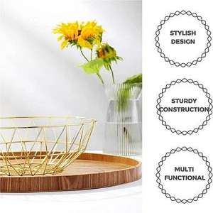 Vente chaude panier en métal personnalisé Style moderne fer maille fil laiton placage à la main panier de fruits cuisine stockage usage domestique - Product Image 5