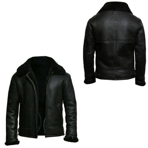 Premium Quality Men's Winter Fashion Leather <b>Canvas</b> <b>Jacket</b> Stylish Top-Direct Wholesale Price Manufacturer - Product Image 6