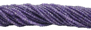 Perles de pierres précieuses en améthyste facettées de 2 à 2,5 mm, forme boîte, pour la fabrication de bijoux - Product Image 3