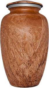 Urna Funeraria Clásica de Aluminio Marrón Hecha a Mano, Estilo Art Deco, para Adultos, Grande, de Mármol y Roble, para Cenizas Humanas, Almacenamiento Duradero de Restos Metálicos - Product Image 4