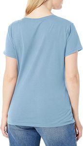 เสื้อยืดแขนสั้นสำหรับผู้หญิง,เสื้อยืดแขนสั้นสำหรับออกกำลังกายฟิตเนสพิมพ์โลโก้ได้ตามต้องการ - Product Image 2