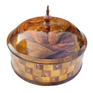 Caja de Madera Tradicional de Lujo para Chapati y Arroz, Mantiene la Comida Caliente y Fresca, Utensilios de Cocina para el Hogar, Cocina y Restaurante - Product Image 4