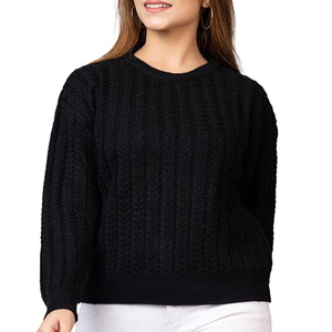 Pull femme pour personnalisé nouveau Style O cou à manches longues tricoté fils confortables Prestige métier à tisser haute qualité Style urbain nouveauté - Product Image 4