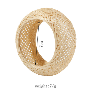 Simple Bohemian Eco-friendly Lightweight Summer Rattan Geometric <b>Cuff</b> for <b>Bracelet</b> Women's Beauty <b>Fashion</b> Gift Made in Vietnam - Product Image 2