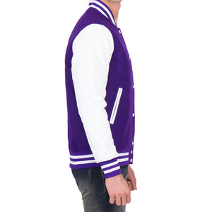 Custom Logo Varsity Letterman <b>Jackets</b> for <b>Men</b> 100% Wool Canvas <b>Light</b> Fabric Hooded Collar Casual Plus Size Winter Wear - Product Image 4