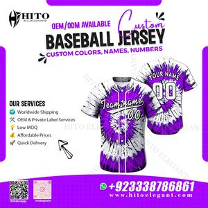 Camisetas de béisbol y softbol de alta calidad para todos los equipos, camisetas de sublimación al por mayor, camiseta de béisbol de talla grande, cuello en V, manga corta - Product Image 2