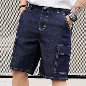 Men's Casual Cargo Style Denim <b>Shorts</b> 100% Cotton Baggy Fit with Straight-Leg and Pockets Men's Casual Denim Cargo <b>Shorts</b> - Product Image 4