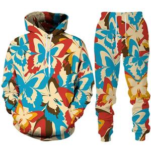 Survêtement surdimensionné XXL Streetwear pour hommes et femmes Ensembles de jogging à capuche et pantalons de survêtement avec logo pour tenues de sports d'hiver - Product Image 3