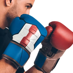 Gants de frappe Muay Thai en cuir véritable Gants de boxe respirants en PU et PVC Tailles 8oz et 12oz - Product Image 4