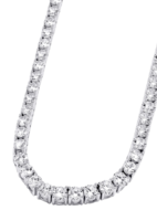 Chaîne de tennis Hip Hop certifiée en or rose 14 carats avec diamants de laboratoire taille brillant de 6 mm, unisexe, luxe et mode