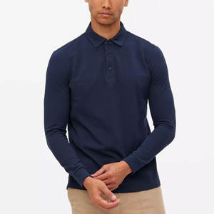 Venta directa de fábrica Camisas de manga larga de punto de tamaño personalizado para hombres Camisas de manga larga de punto de alta calidad para hombres - Product Image 1