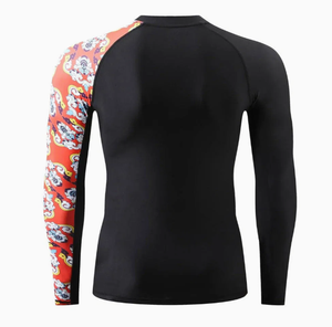 Sublimation Printed Spandex Quick-dry Men Compression Shirt Top Long Sleeve Sports Baselayer Running Dry Rash <b>Guard</b> - Product Image 4