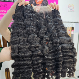 Paquets de cheveux humains de vague d'eau avec la fermeture de dentelle frontale 100% cheveux bruts vietnamiens non traités de vague d'eau vente chaude - Product Image 6