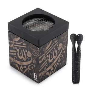 Quemador Bakhoor de mármol y Metal de diseño increíble, soporte de quemador de calidad Premium para decoración de eventos y fiestas hecho a mano - Product Image 3