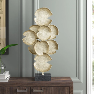 Premium Quality Metallic tall Tree and Aluminium metal gold Sculpture <b>Decoration</b> Modern Brass Handicraft Statue - Product Image 1