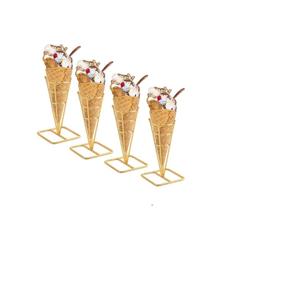 Support de crème glacée en métal de petite taille présentoir enduit de poudre noire pour mariage royal fournitures décoratives faites maison en gros - Product Image 6