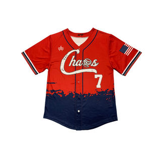 Jersey de béisbol y softbol bordado personalizado para hombre, ropa deportiva de malla de poliéster transpirable con nombre de logotipo impreso Digital - Product Image 3