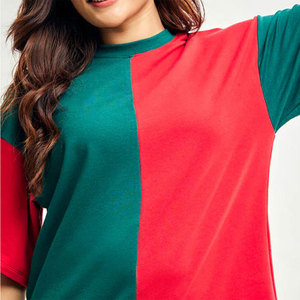 T-shirt graphique oversize en coton premium pour femme, prêt à personnaliser, fournisseur en gros OEM ODM - Product Image 6