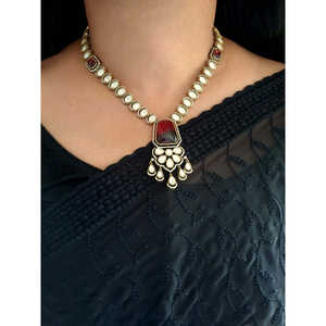 Ensemble collier et boucles d'oreilles Kundan Moissanite rubis de qualité supérieure bijoux de mode - Product Image 6