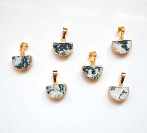 Fabuloso Colgante de Plata de Ley 925 con Bisel Facetado Redondo de 5 mm con Piedras Mixtas, Joyería Hecha a Mano para Hacer Regalos de Alta Calidad para Mujer - Product Image 3