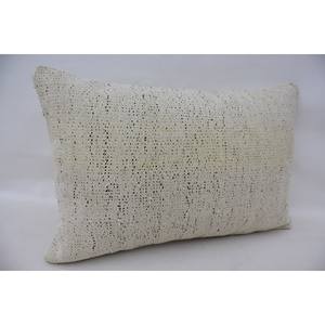 16x24 pulgadas Beige lana Kantha almohada tejida Vintage patrón diseño - Product Image 2