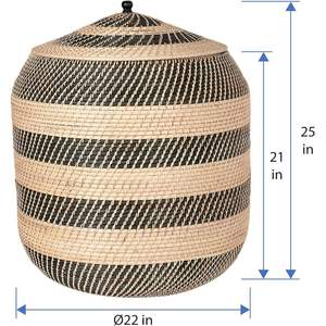 Cesta de almacenamiento de ratán negro Natural Kouboo, cesta tejida versátil para cocina, baño, armario, sala de estar para boda - Product Image 3