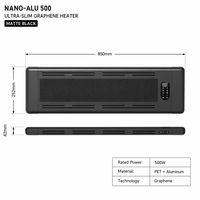 Calentador Radiante de Grafeno Premium de 500W, Certificado UKCA y CE, Calentador de Pared Delgado para el Mercado del Reino Unido y la UE, Revestimiento de Superficie Auditado por REACH y RoHS