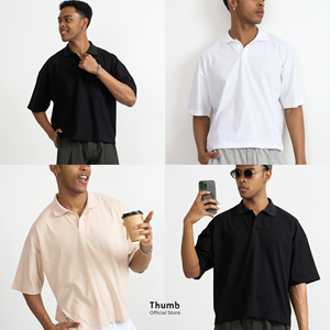 Oversized Signature for Polo Shirt-Anti-Wrinkle Oxford Fabric Solid Embroidered Logo Long Length Sizes XL-6XL - Product Image 1