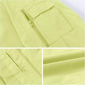 OEM totalmente personalizado Invisible Hood at Stand Collar Taslan Nylon Bomber Windbreaker Varsity Bomber Jacket para hombres - Product Image 5