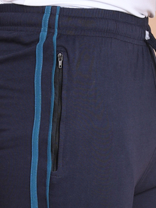 Navy Custom Breathable Cotton Spandex Men <b>Slim</b> Fit Sports Track Gym <b>Jogger</b> Pants Colored Wash 2025 Made India - Product Image 5