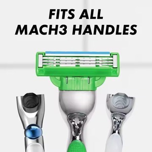 Recambios de cuchillas de afeitar de doble filo para Gillette para Mach3 Sensitive, 20 unidades, seguros para pieles sensibles, Material de acero inoxidable - Product Image 2