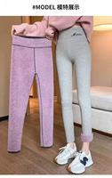 Pantalon thermique super épais en peluche pour femme, leggings mode à rayures verticales, jambes fines, polaire douce et chaude pour femme
