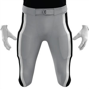 Personalizado 100% poliéster sublimado uniforme de fútbol americano para los hombres transpirable negro y gris Tackle Twill equipo Jersey corto - Product Image 5