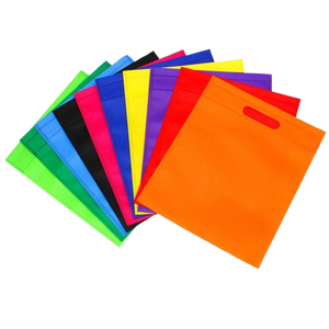 Custom Printed D-Cut Nonwoven Grocery Bags Recyclable Shopping Tote Bags with Stylish Handle for Gift Packaging Use - Product Image 3