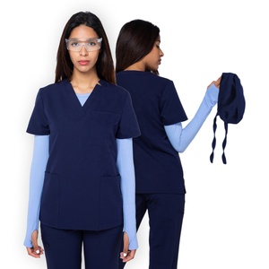 Yuhong unisexe infirmière casquette gommages ensemble Stretch Spandex TRS poches hôpital dentaire pour hommes femmes en gros tissé vêtements de médecin - Product Image 1