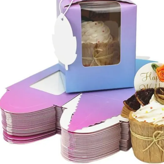 Th Cb-170 Amerikaanse Stijl Enkele Cupcake Dozen Cadeau Snoepdoos Feestartikelen Bruiloft Gunst Geschenkdozen