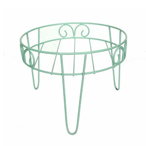 Elegant Modern Iron Round Wired <b>Plant</b> Riser with Powder Coated Finish for <b>Indoor</b> & Outdoor Home Garden Use - Product Image 3