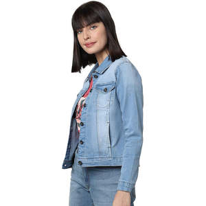 Nuevo Estilo 2026 Chaquetas Vaqueras de Mezclilla 100% Algodón para Mujer, Diseño Personalizado, Buena Calidad, Servicio OEM de Fábrica - Product Image 4