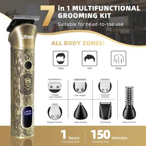 <span class=keywords><strong>Cortapelos</strong></span> UFREE para Hombre, Recortador de Vello Nasal <span class=keywords><strong>Profesional</strong></span>, Pantalla LCD, <span class=keywords><strong>Cortapelos</strong></span> Inalámbricos, Kit de Aseo con Carga Rápida de 1 Hora - Product Image 6