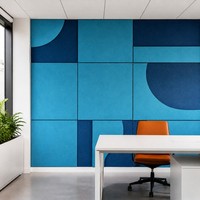 Panneau acoustique 3D à rainures, panneau acoustique en feutre PET absorbant le son, panneau acoustique en fibre de polyester, feutre acoustique Kusdesign